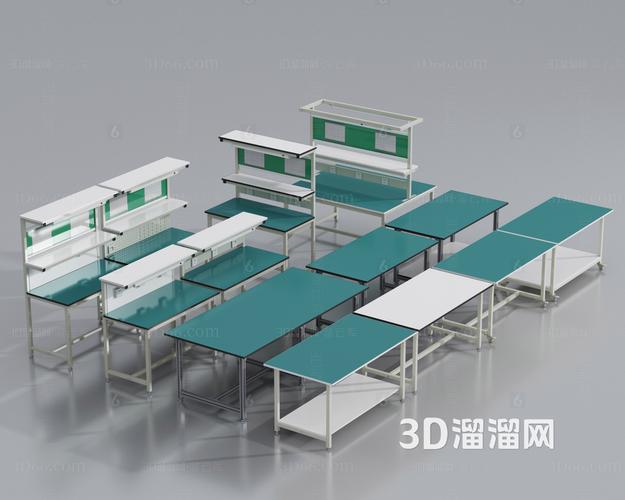 现代工厂工作台3D模型制作全流程 从建模到渲染的实战指南