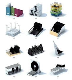 100个办公室用品C4D模型合集 文件夹、记事本、纸胶带、饮水机、吊扇等3D模型制作指南