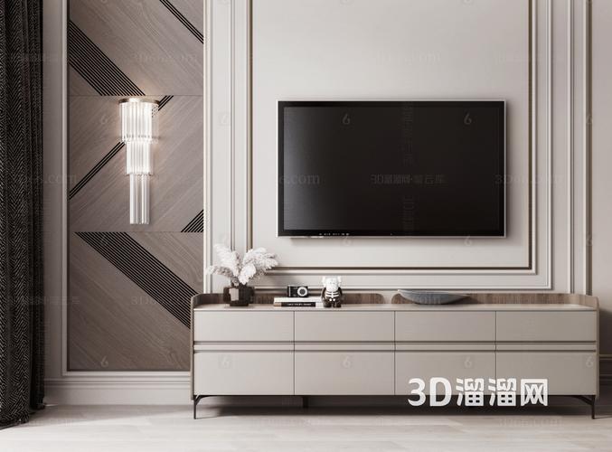 现代电视柜3D模型制作全流程解析 从概念到渲染